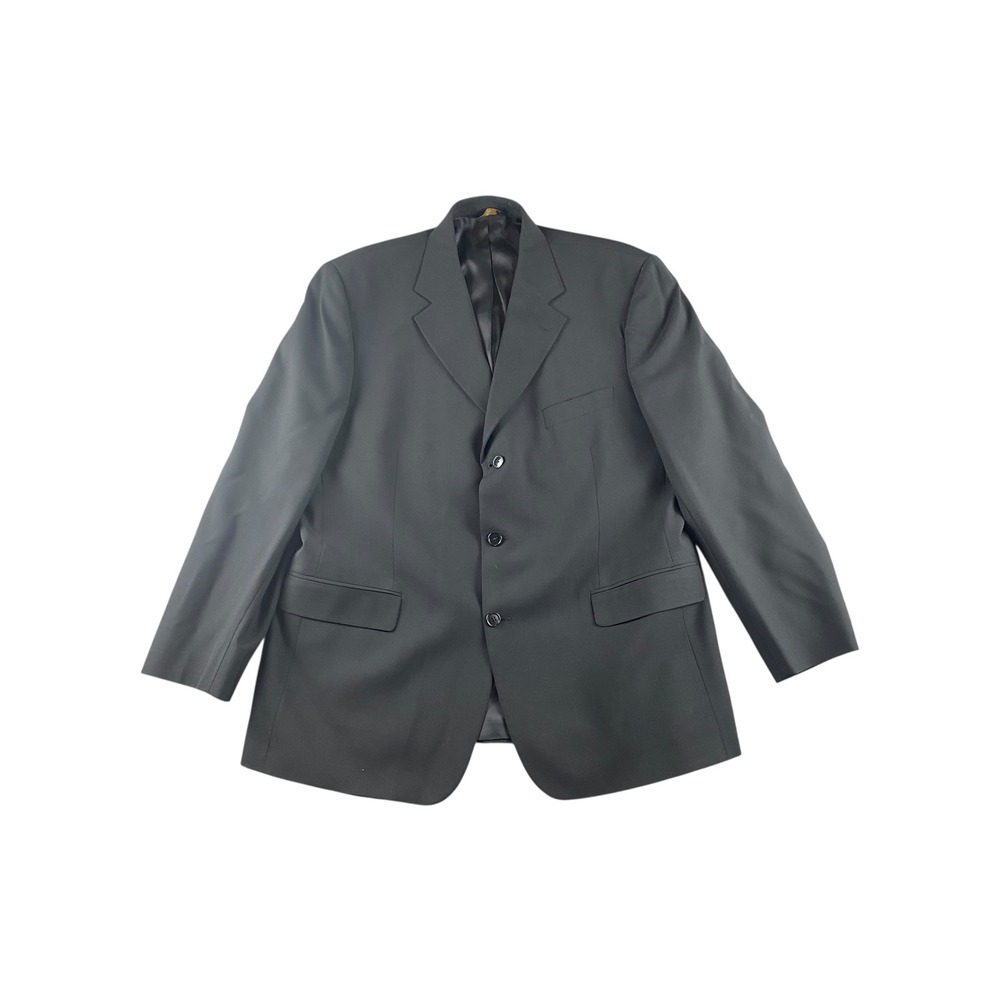 Brooks‎ Brothers 346 Wool Lycra Spandex Suit Jacket Blazer Men's 45R Black